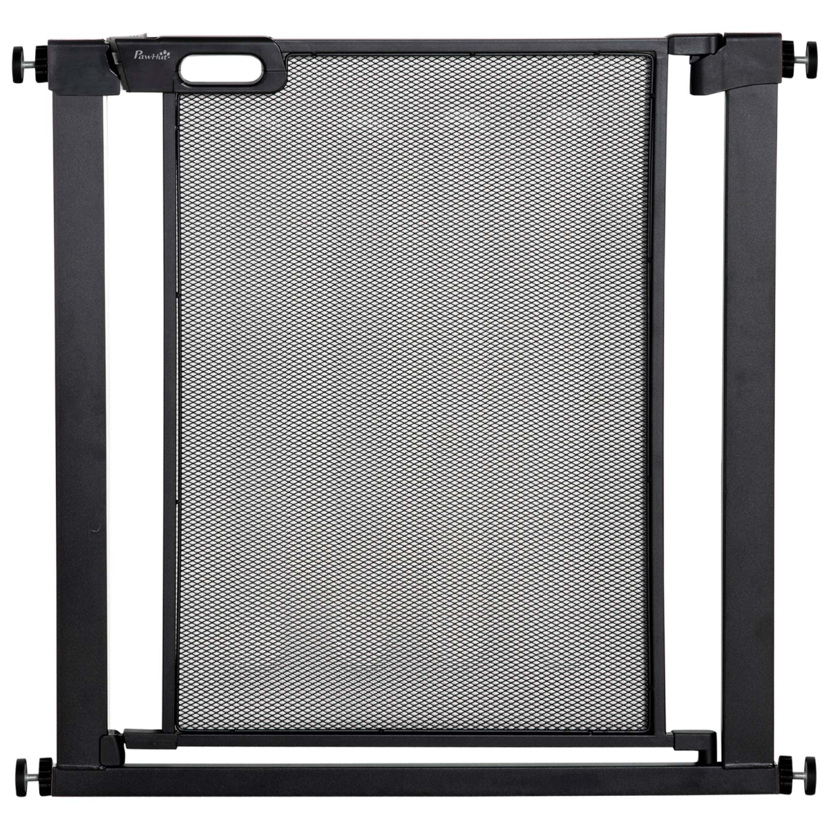 Pressure Fit Safety Gate for Stairs w/ Auto Close 75-82 cm - Black Pawhut