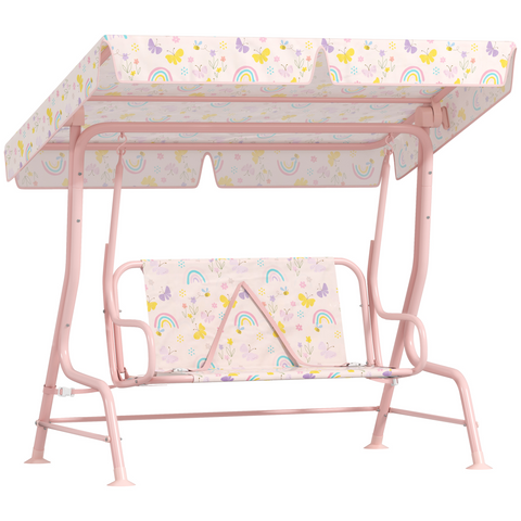 Rainbow Canopy Swing Seat - Safe & Fun Outdoor Play for Kids
