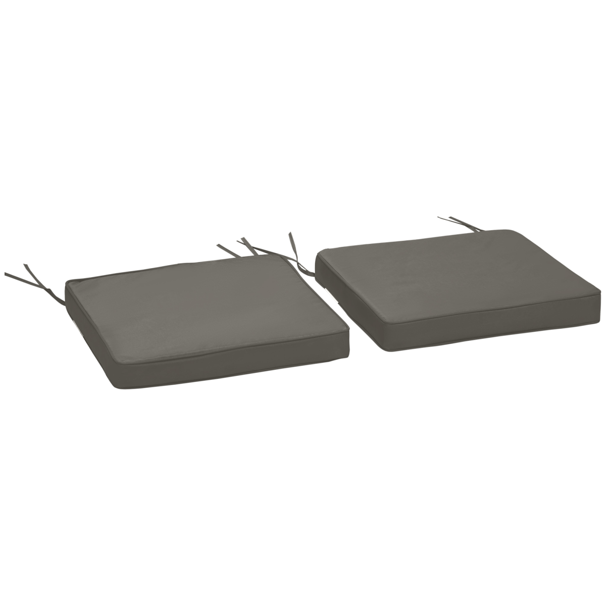 45 x 45cm Replacement Garden Seat Cushion Pad with Ties, Dark Grey