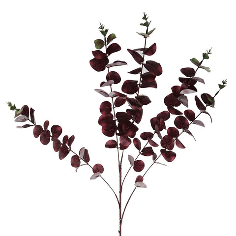 100cm Artificial Eucalyptus Foliage Burgundy