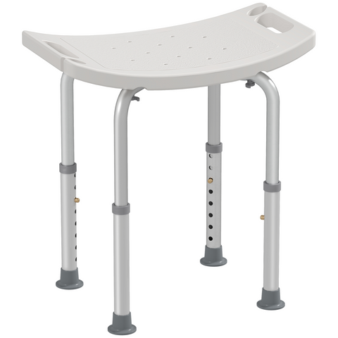 Mobility Shower and Bath Stool Bench with Non-Slip Aluminum Frame HOMCOM