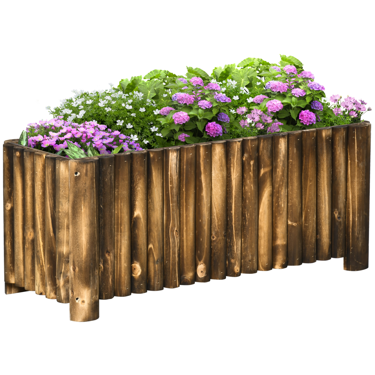 Fir Plant PotFlower Bed Wooden 4 Feet 100Lx 40Wx40H cm