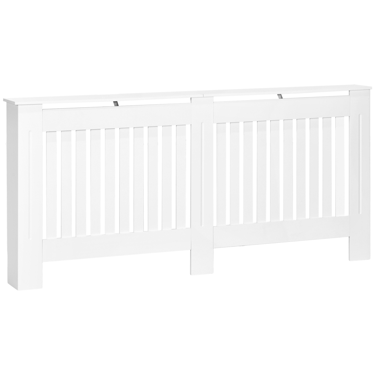 HOMCOM Radiator Cover Painted Slatted MDF Cabinet Lined Grill 172x19x81.5cm