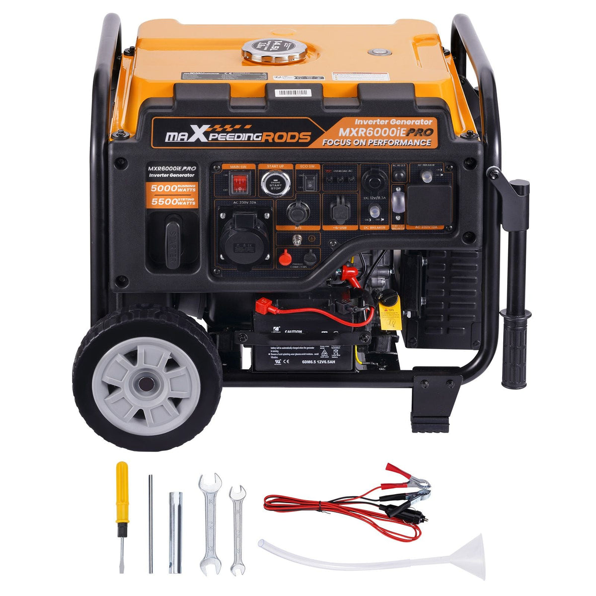 Petrol Inverter Generator Portable 5500W 5.0kVA 4-Stroke +ATS Interface Camping