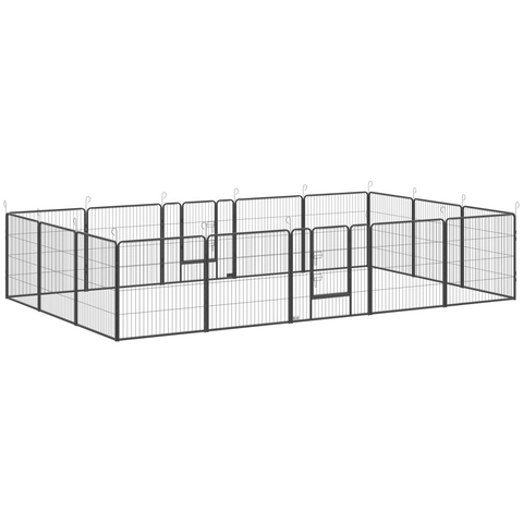 16 Panels Heavy Duty Puppy Play Pen for Small, Medium Dogs 80Hcm