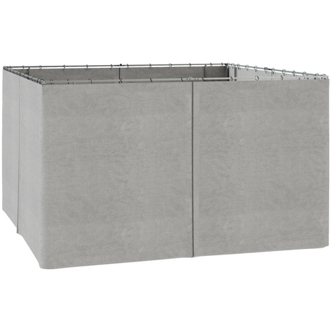 4Pk Gazebo Replacement Sidewalls Privacy Panel for Most 3 x 4m Light Grey