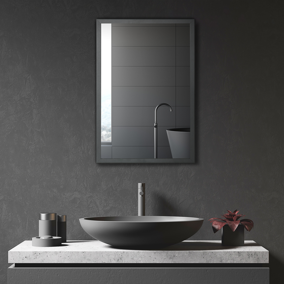 Bathroom Cabinet with Mirror ( Amazon Shipping)（Prohibited by WalMart）