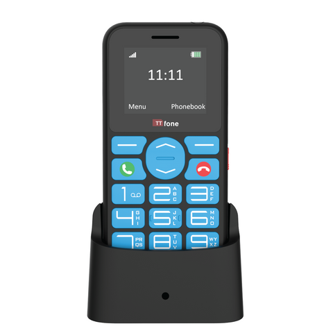 TTfone TT190 Big Button Basic Senior Unlocked Emergency Mobile Phone - Simple Cheapest Phone with Dock Charger and Giffgaff Sim Card