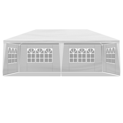 10'X20' Outdoor Party Tent with 4 Removable Sidewalls, Waterproof Canopy Patio Wedding Gazebo, White