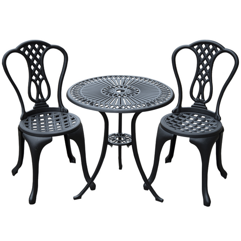 3 Pc Cast Aluminium Bistro Set