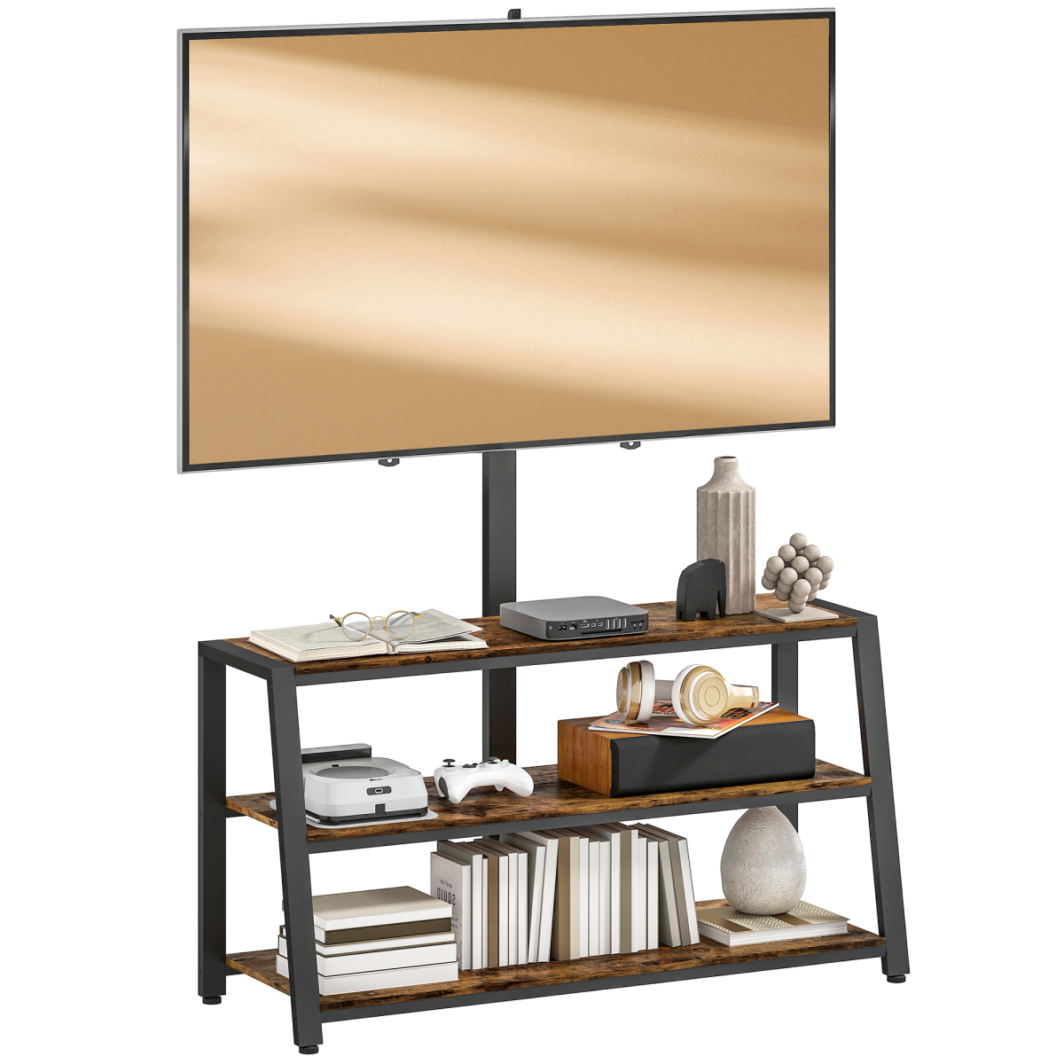 HOMCOM TV Stand Cabinet with Swivel Bracket for 32 - 65 Inch TVs