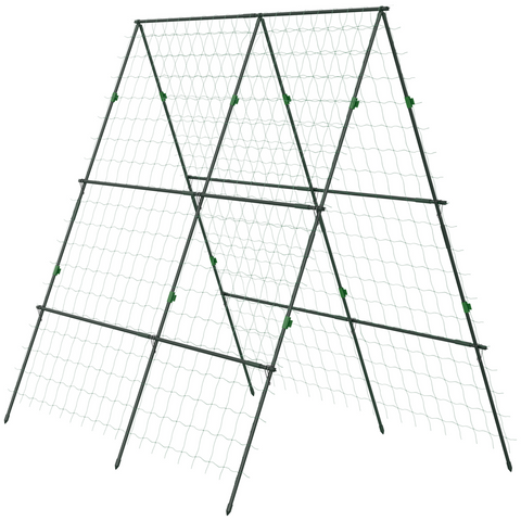 Outsunny A-Frame Trellis Plant Support for Vegetables, Flowers, Fruit