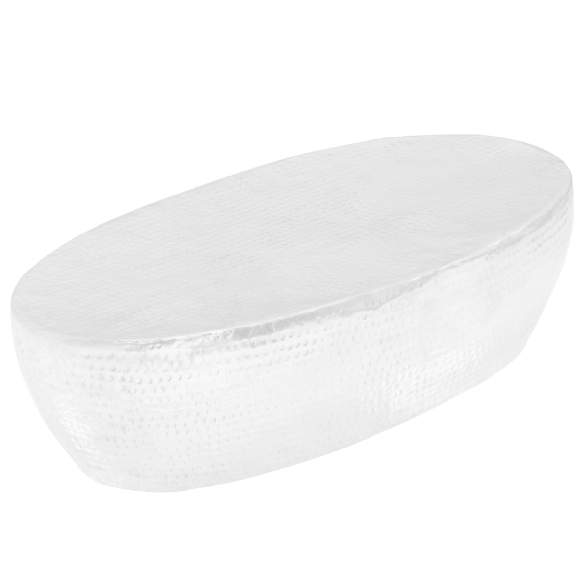 vidaXL Coffee Table Hammered Silver 100x50x28 cm Aluminium