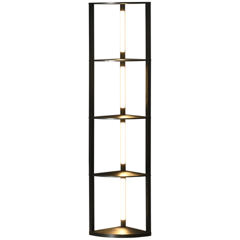 HOMCOM Corner Floor Lamp with Dimmable Warm White LED Light, for Living Room