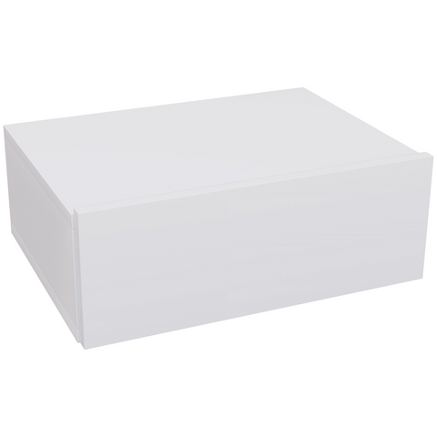 HOMCOM Floating Bedside Table, Wall-Mounted Side Table for Bedroom, White