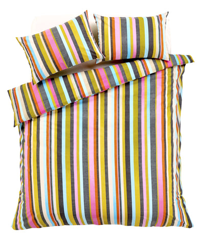 OLIVIA ROCCO Duvet Set Maine Stripe Cotton Rich Luxury Striped Design Single Double King Super King OEKO TEX Certified Designed in England