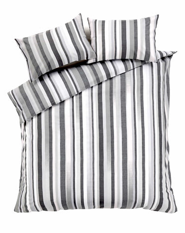 OLIVIA ROCCO Duvet Set Maine Stripe Cotton Rich Luxury Striped Design Single Double King Super King OEKO TEX Certified Designed in England