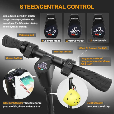 Mankeel MK090 Steed 36V/10.4Ah 350W Folding Electric Scooter