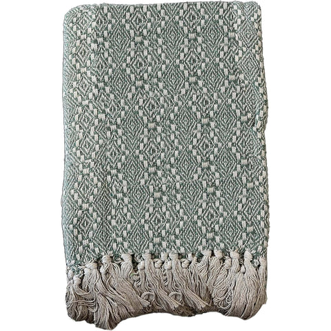 OLIVIA ROCCO Cotton Throw Super Soft Lightweight Eco Friendly Recycled Cotton For Sofa Bed Chair Calming Colours Home Decor