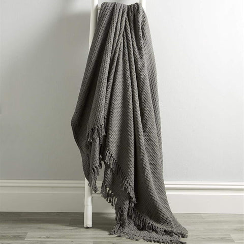 OLIVIA ROCCO Cotton Throw Super Soft Lightweight Eco Friendly Recycled Cotton For Sofa Bed Chair Calming Colours Home Decor