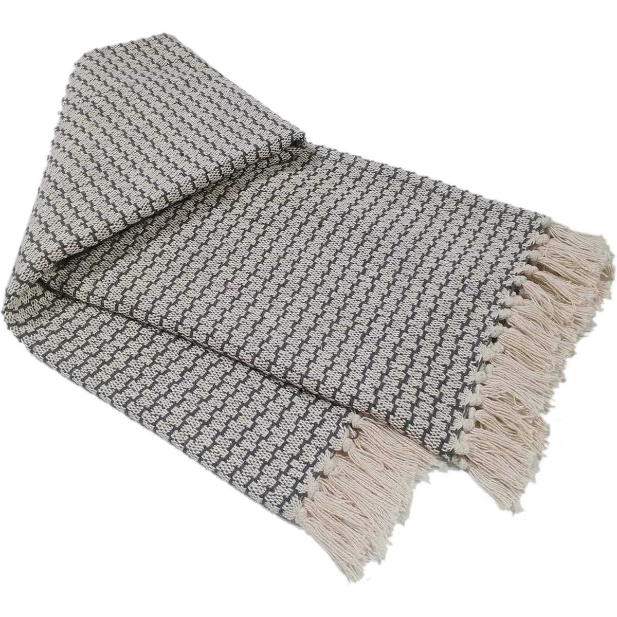 OLIVIA ROCCO Cotton Throw Super Soft Lightweight Eco Friendly Recycled Cotton For Sofa Bed Chair Calming Colours Home Decor