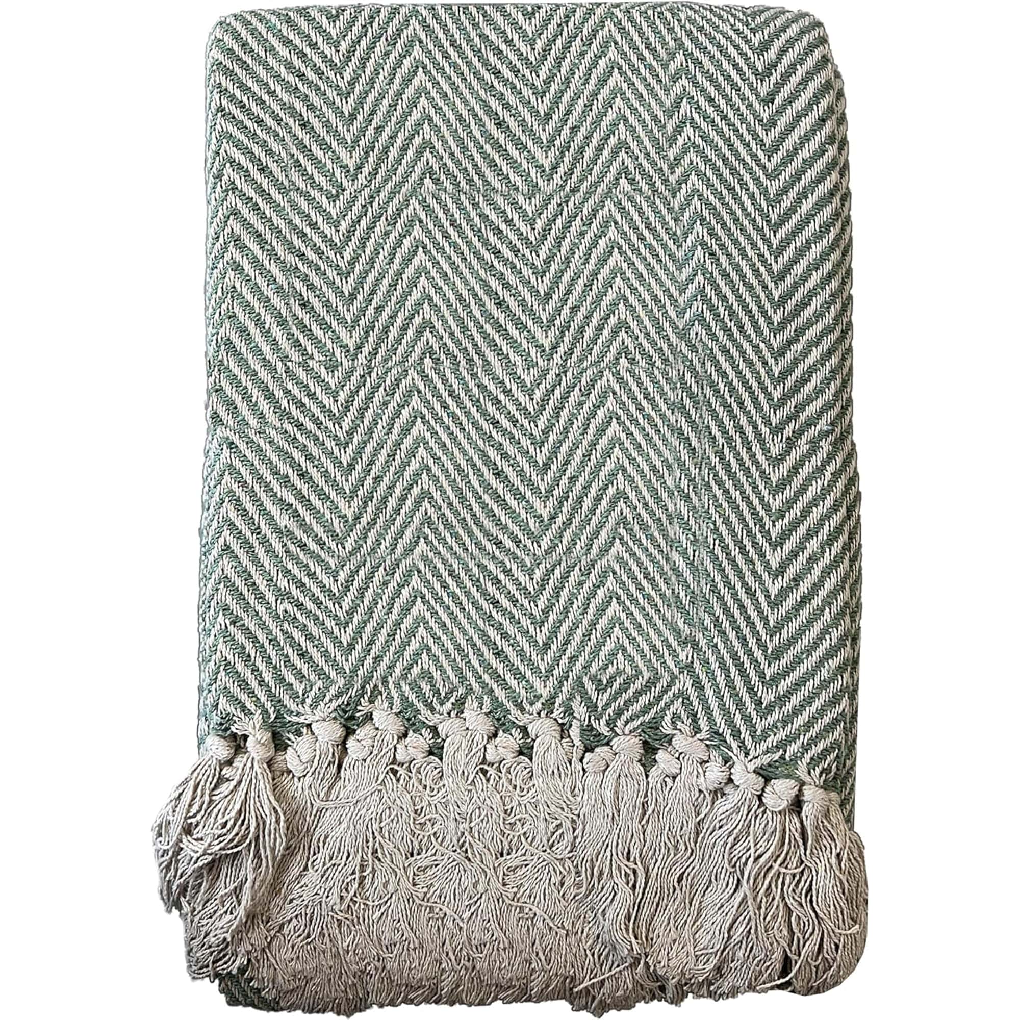 OLIVIA ROCCO Cotton Throw Super Soft Lightweight Eco Friendly Recycled Cotton For Sofa Bed Chair Calming Colours Home Decor