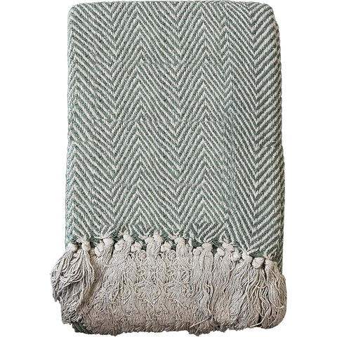 OLIVIA ROCCO Cotton Throw Super Soft Lightweight Eco Friendly Recycled Cotton For Sofa Bed Chair Calming Colours Home Decor