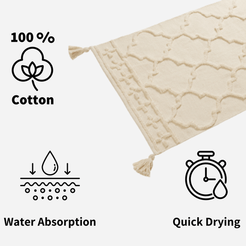 OLIVIA ROCCO Marrakesh Hand Woven Cotton Rug Eco Friendly Durable Carpet For Living Room Bedroom Kitchen Entryway Multiple Sizes