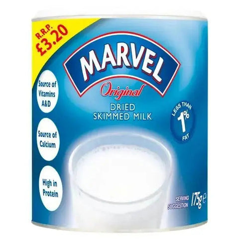 MARVEL Original Dried Skimmed Milk 12 x 175g PMP £3.20 (Case of 12)