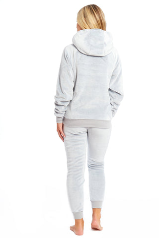OLIVIA ROCCO Matching Mother Daughter Plush Fleece Hooded Pajama Set Embroidered Sloth Design Ultra Soft Sherpa Lined Nightwear For Girls And Women