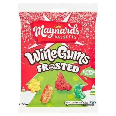 Maynards Bassetts Wine Gums Frosted Sweets Bag 165g (Case of 12)