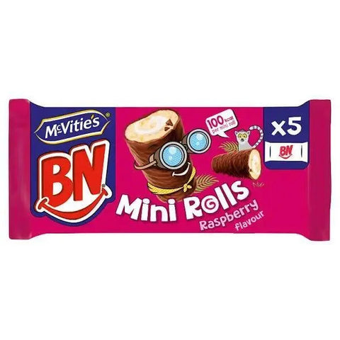 McVitie's BN Raspberry Mini Rolls Cake Bars Multipack 5 x 21.8g, 109g (Case of 12)