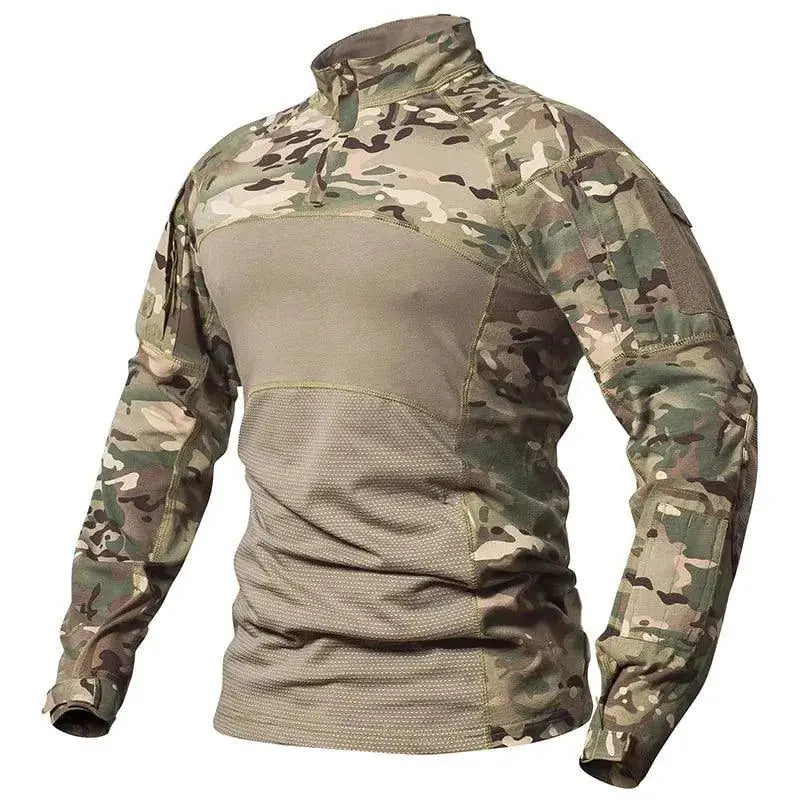 Men's Camouflage Tactical Combat Stretch Shirt