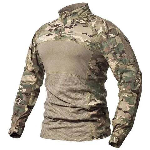 Men's Camouflage Tactical Combat Stretch Shirt