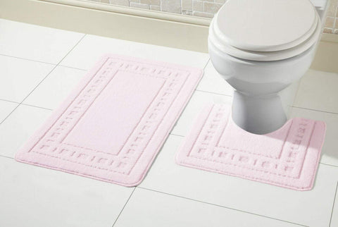 OLIVIA ROCCO Miami Bath Mat Set Ultra Absorbent Non Slip With Pedestal Multi Color Options For Home Hotel Or Guesthouse Durable