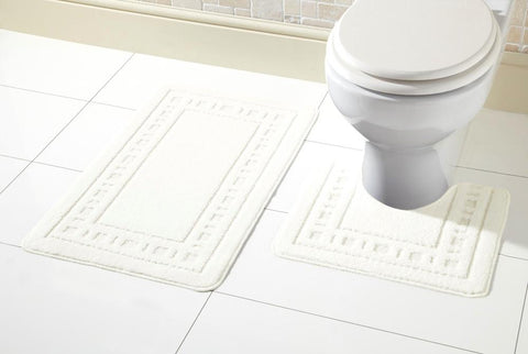 OLIVIA ROCCO Miami Bath Mat Set Ultra Absorbent Non Slip With Pedestal Multi Color Options For Home Hotel Or Guesthouse Durable