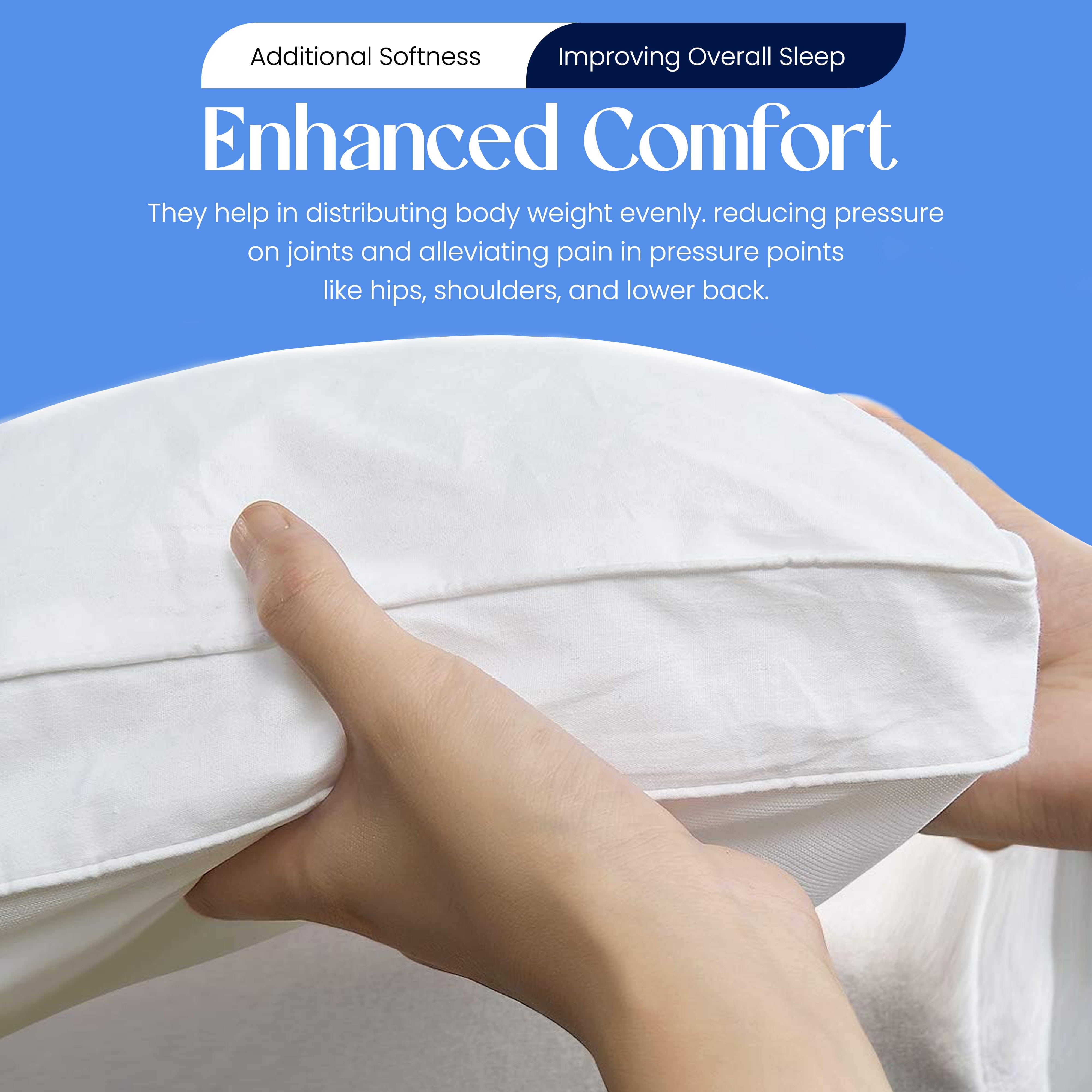 OLIVIA ROCCO Microfibre Mattress Topper Heavy Fill Extra Deep For Ultimate Comfort Anti Allergy Cooling Hypoallergenic Machine Washable