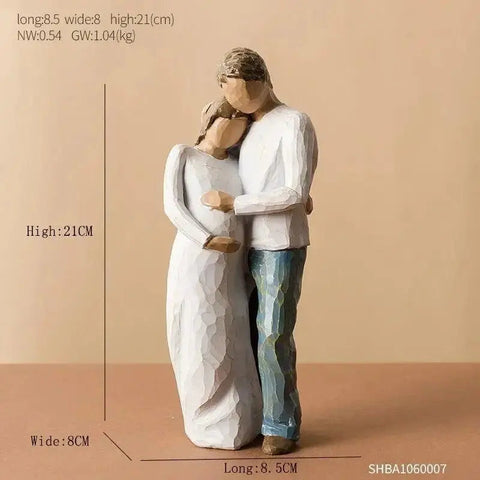 Modern Resin Character Miniature Figurines Home Decoration Accessories Love Gift Desk Decoration Memorial Gift Easter Decoration