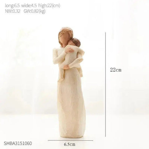 Modern Resin Character Miniature Figurines Home Decoration Accessories Love Gift Desk Decoration Memorial Gift Easter Decoration