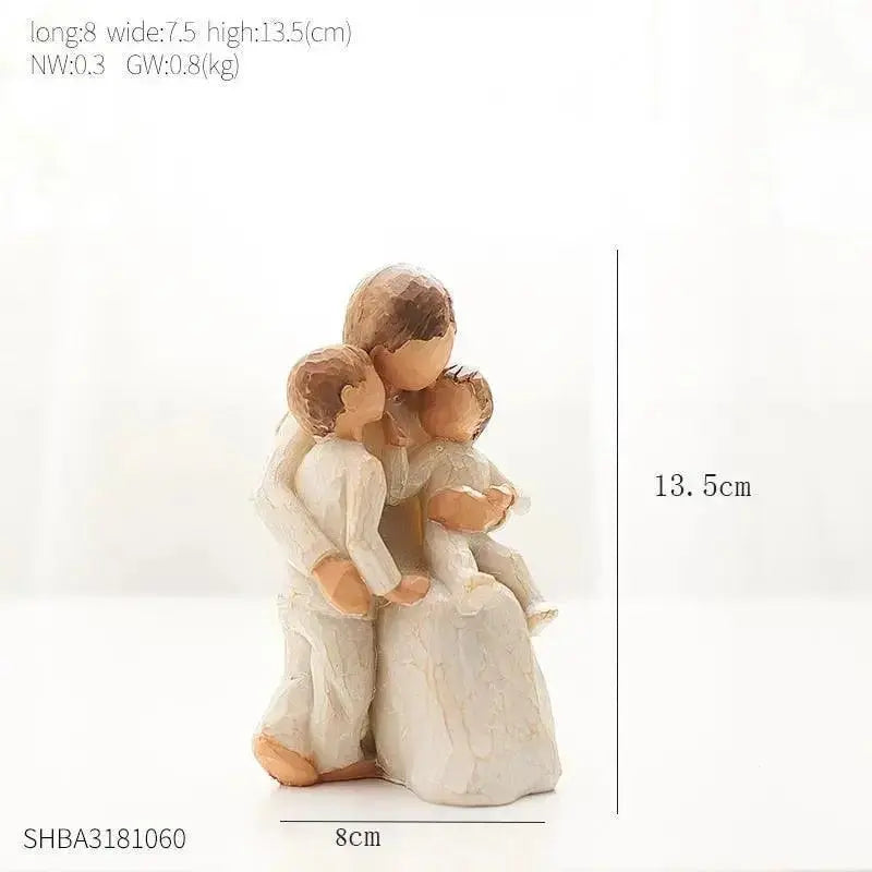 Modern Resin Character Miniature Figurines Home Decoration Accessories Love Gift Desk Decoration Memorial Gift Easter Decoration
