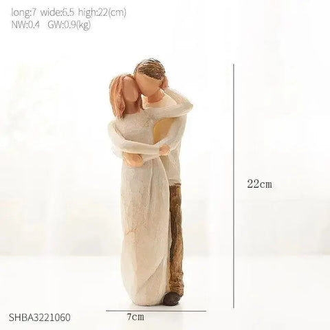 Modern Resin Character Miniature Figurines Home Decoration Accessories Love Gift Desk Decoration Memorial Gift Easter Decoration