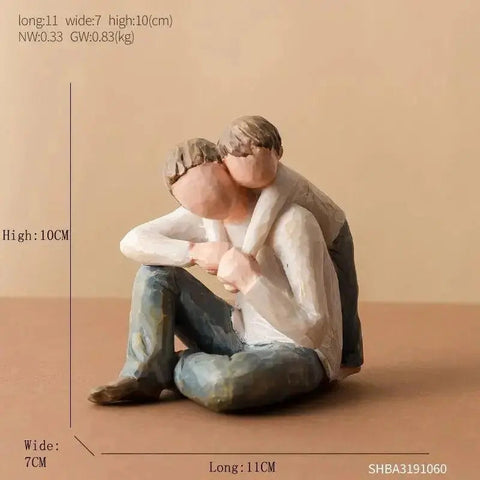 Modern Resin Character Miniature Figurines Home Decoration Accessories Love Gift Desk Decoration Memorial Gift Easter Decoration