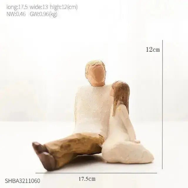 Modern Resin Character Miniature Figurines Home Decoration Accessories Love Gift Desk Decoration Memorial Gift Easter Decoration