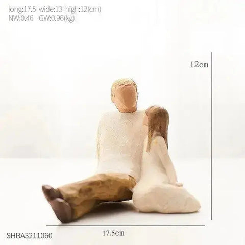 Modern Resin Character Miniature Figurines Home Decoration Accessories Love Gift Desk Decoration Memorial Gift Easter Decoration