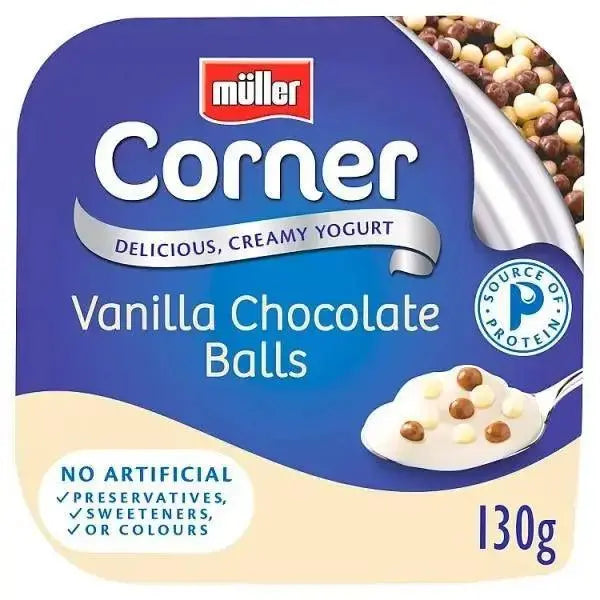 Muller Corner Vanilla Yogurt with Chocolate Balls 130g