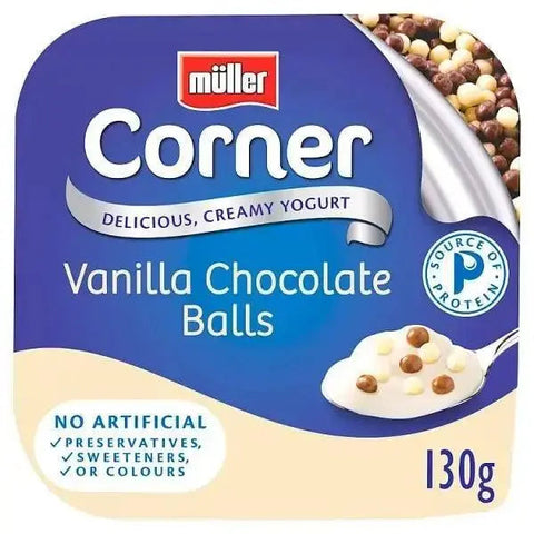 Muller Corner Vanilla Yogurt with Chocolate Balls 130g
