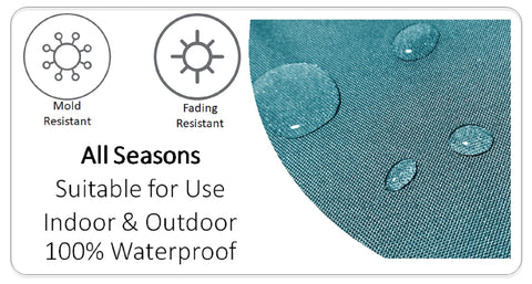OLIVIA ROCCO Nairobi Navy Waterproof Outdoor Cushion Covers 43x43 CM Weather-Resistant Decorative Cushions For Patio And Garden