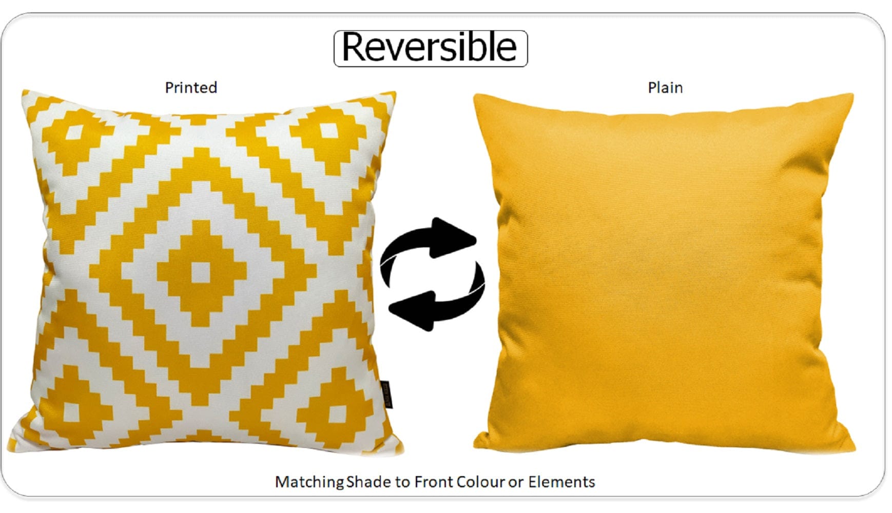 OLIVIA ROCCO Nairobi Ochre Waterproof Outdoor Cushion Covers 43 X 43 cm Weather Resistant for Patio Garden Cushions Indoor and Outdoor Use