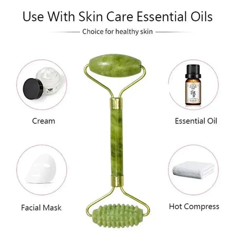 Natural Jade Roller Massager for Face Body and Back