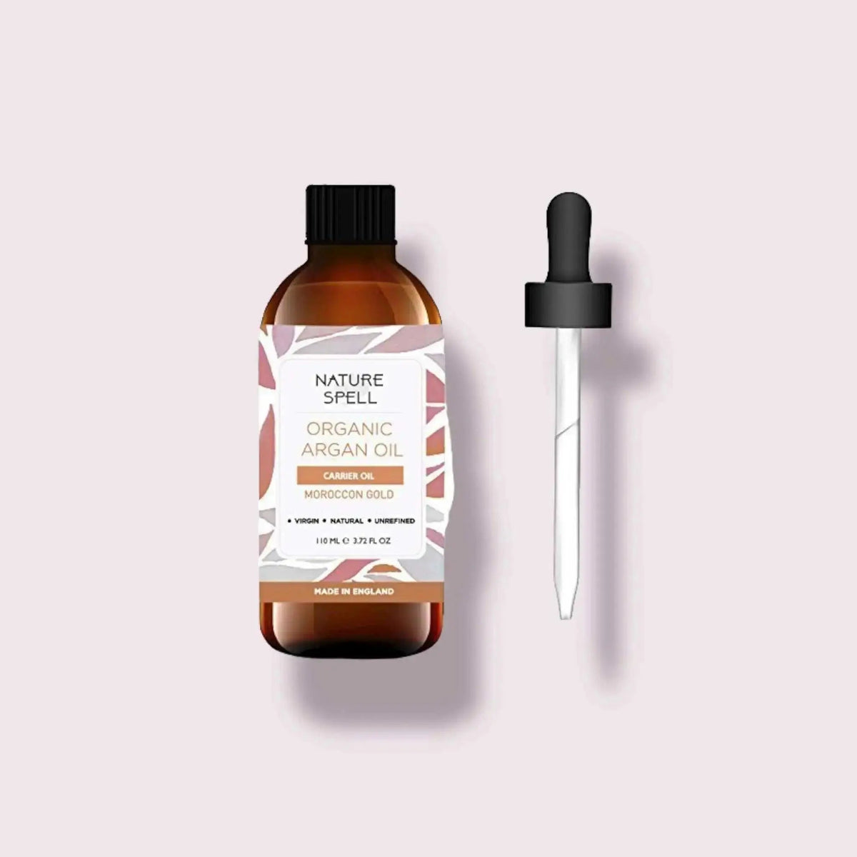 Nature Spell Argan Organic Cold-Pressed Pure Moroccan Oil 110 ml with Dropper
